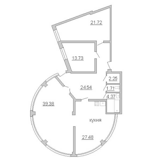 Трехкомнатная квартира в Л1: площадь 131.3 м2 , этаж: 1 – купить в Санкт-Петербурге